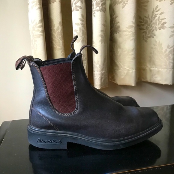 Blundstone Shoes - Blundstone Chelsea Dress Boots Chisel Stout Brown